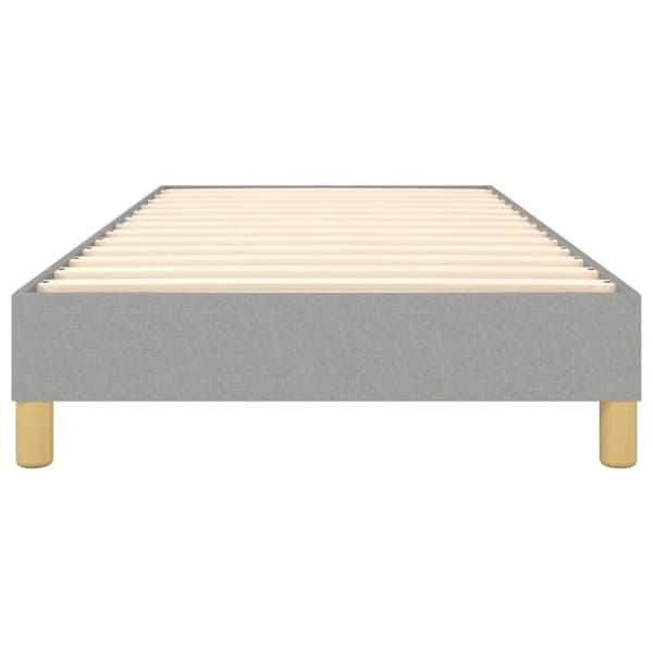 Boxspring-sängram ljusgrå 100x200 cm tyg