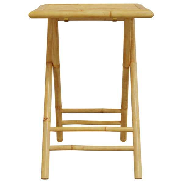 Hopfällbart trädgårdsbord 55x55x75 cm bambu