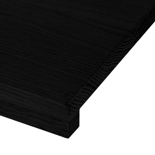 Trappstegsmattor 8 pcs brunsvart 110x25x2 cm massiv ek