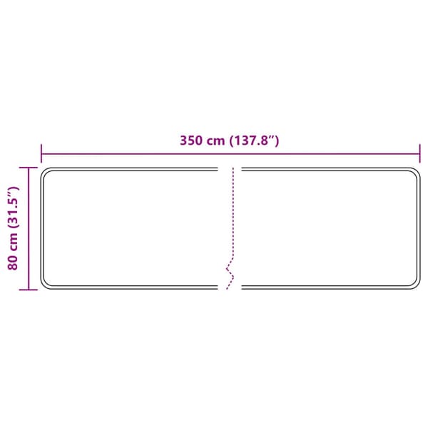Mattlöpare MARSA Skogsgrön 350 x 80 cm Polyester och PVC