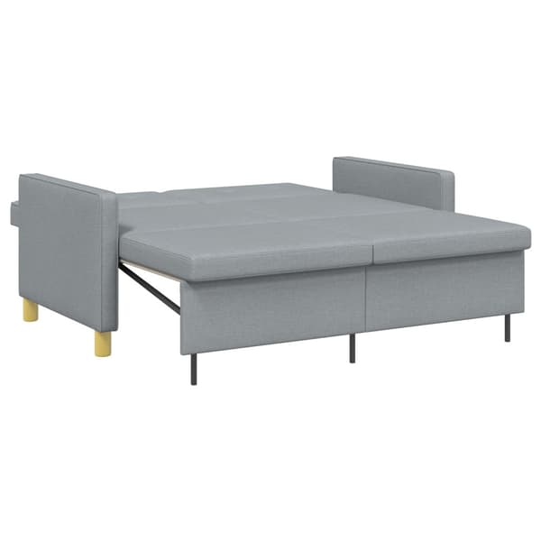 Pull Out Sofa Bed Ljusgrön Tyg