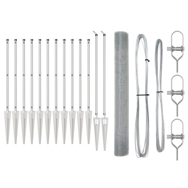 Spike-Installerat Svetsat Nätstängsel Stål Silver Mesh