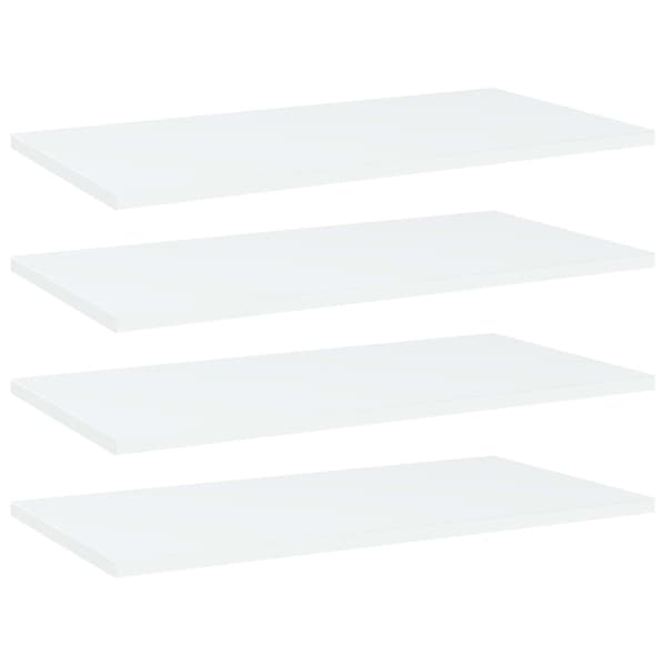 Hyllplan 4 st vit 60x30x1,5 cm konstruerat trä