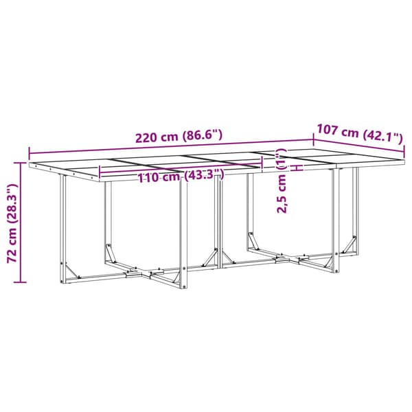 Trädgårdsmöbelset 9 pcs Svart Stål