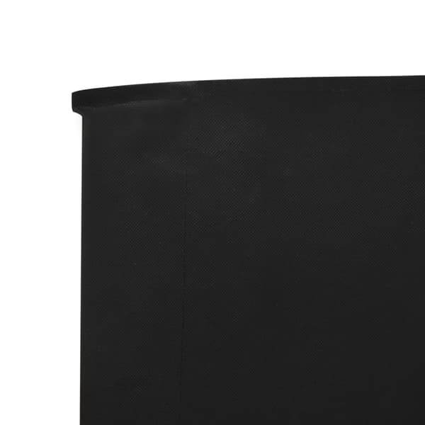 Vindskydd 5 paneler tyg 600x120 cm svart