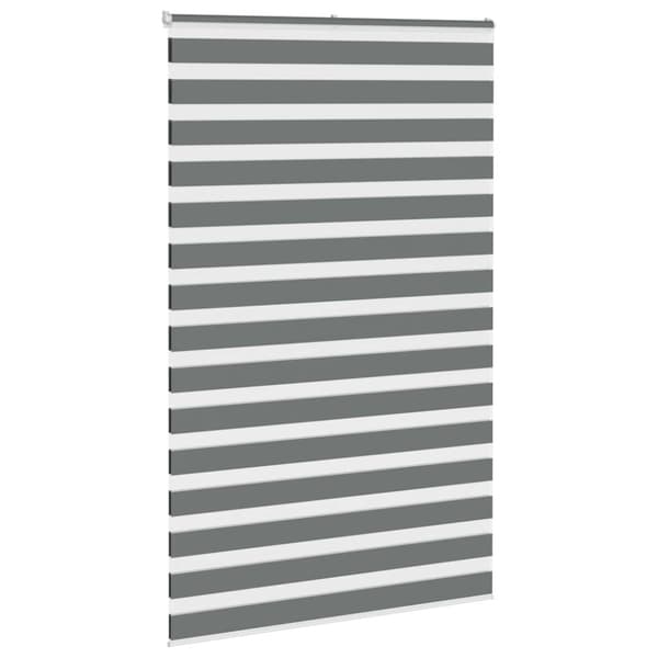 Rullgardin zebra mörkgrå 145x230 cm tyg bredd 140,9cm polyester
