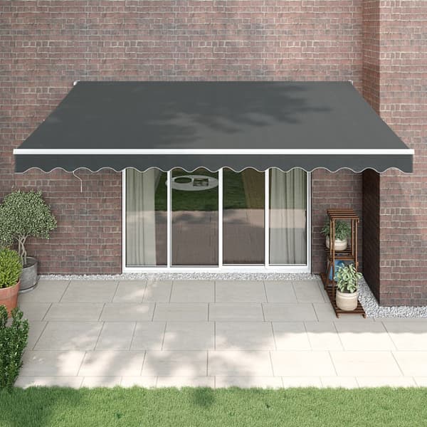 Automatisk infällbar markis antracit 4x3 m