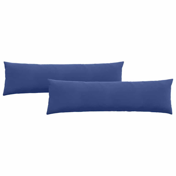 Sofakuddar 2 pcs Polisblå 145 x 40 cm Kordread tyg