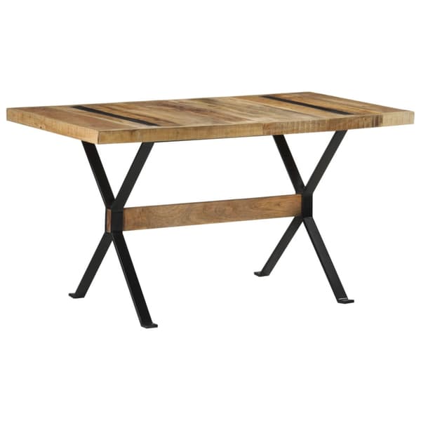 Matbord 140x70x76 cm grovt mangoträ