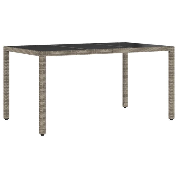 Trädgårdsmöbelset 7 pcs Grå konstrotting