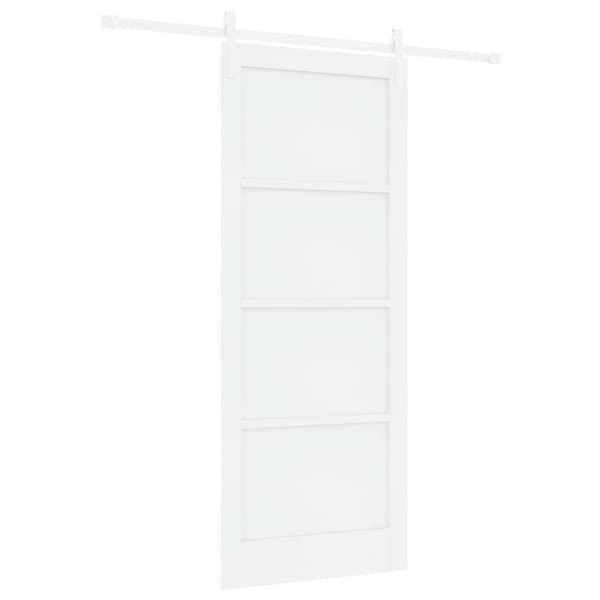 Skjutdörr 86 x 211 cm Konstruerat trä Vit