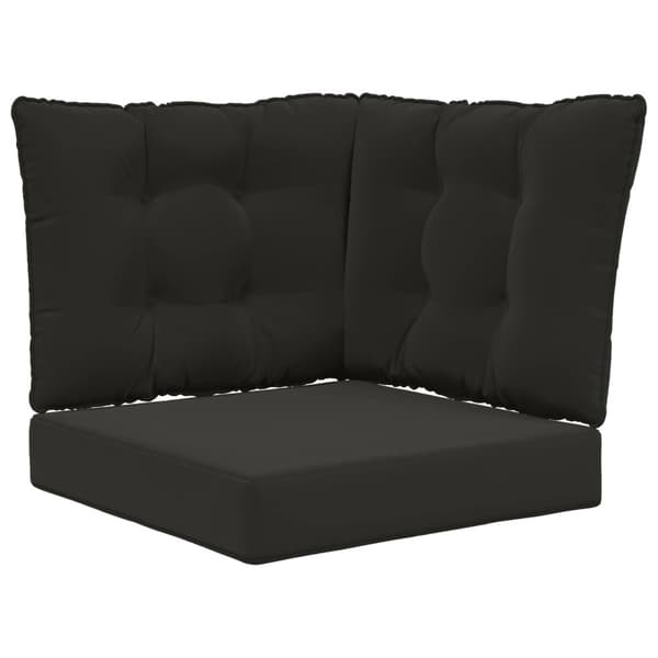 Utomhus Soffa Kudde 3 pcs Svart Polyester