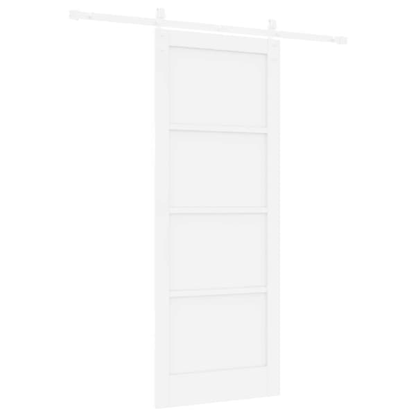 Skjutdörr 83 x 211 cm Konstruerat trä Vit