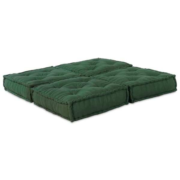 Modulsofa enhet 2 pcs Grön 140 x 70 x 36 cm Tyg