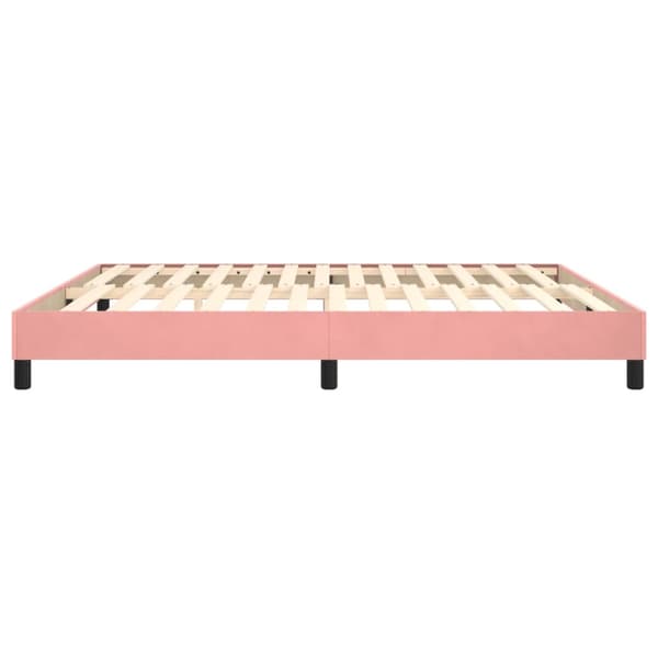 Boxspring-sängram rosa 180x200 cm sammet