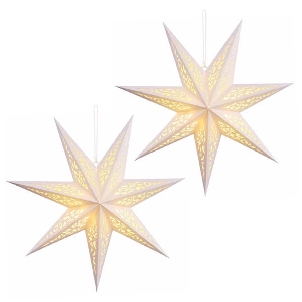 Julbelysning RAAHE 2 st 10 LED-lampor Varmvit 45 x 6 x 45 cm