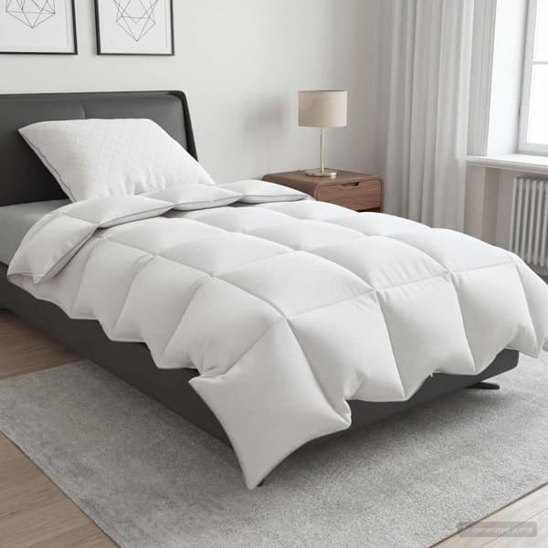 90% Gåsdun Täcke Set FULDA 2 st 152 x 203 cm Alla årstider Vit