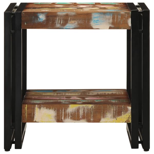 Kaffeebord Flerfärgsdesign 40 x 40 x 38 cm Solid återvunnen trä