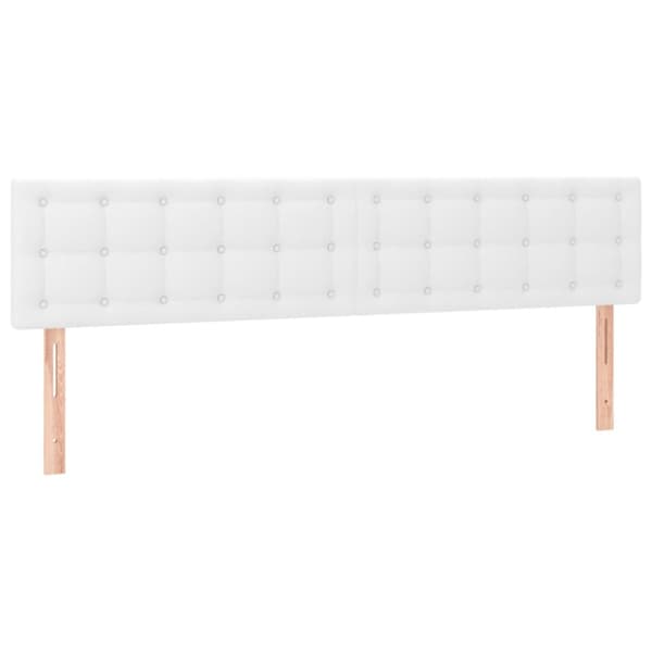 Ramsäng med madrass vit 180x200 cm konstläder