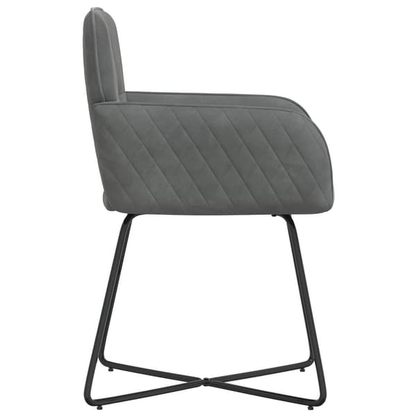 Matstolar 4 pcs Sammet Mörkgrå 59 x 56,5 x 86 cm