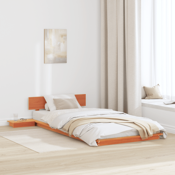 Sängram Brun 100 x 200 cm trä