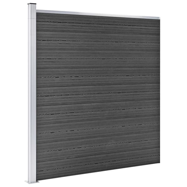 Staketpanel WPC 1045x186 cm svart
