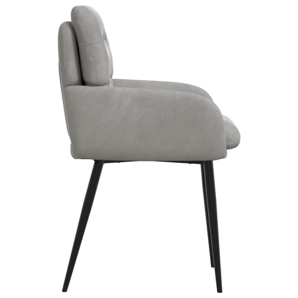 Matstolar 4 pcs Sammet Ljusgrå 59 x 59,5 x 90 cm