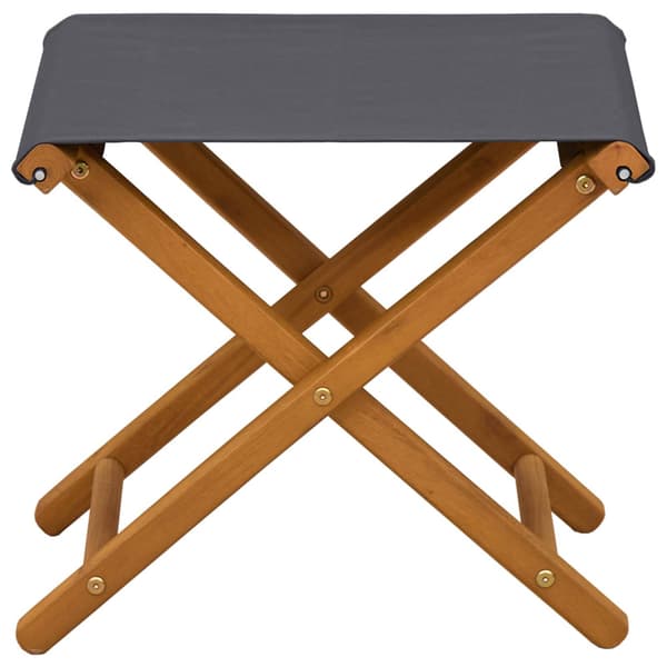 Deck Chair 2 pcs Massiv Eukalyptus Trä Grå