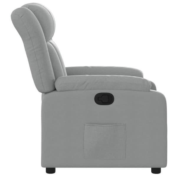 Reclinerfåtölj ljusgrå tyg