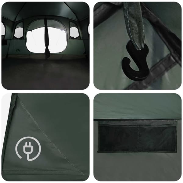 Tunneltält Armégrön 366 x 244 x 198 cm Polyester och Stål