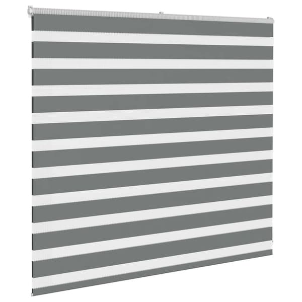 Rullgardin zebra mörkgrå 160x100 cm tyg bredd 155,9cm polyester