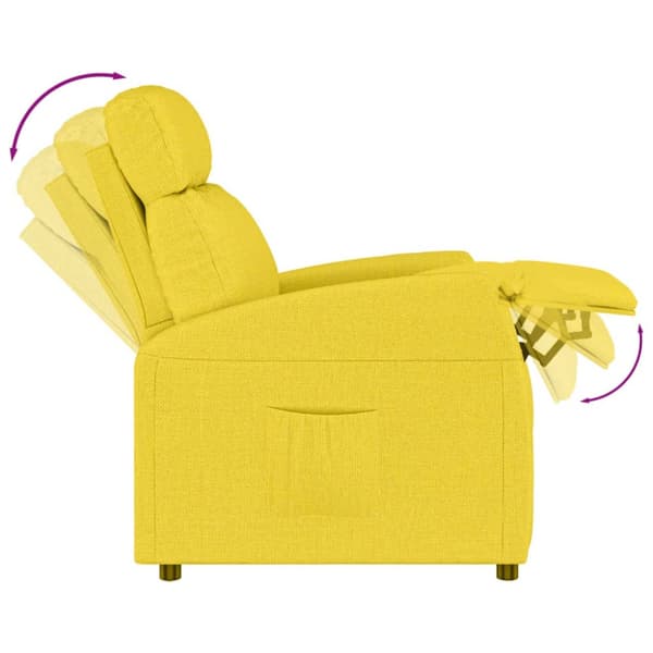 Reclinerfåtölj mörkgrå tyg
