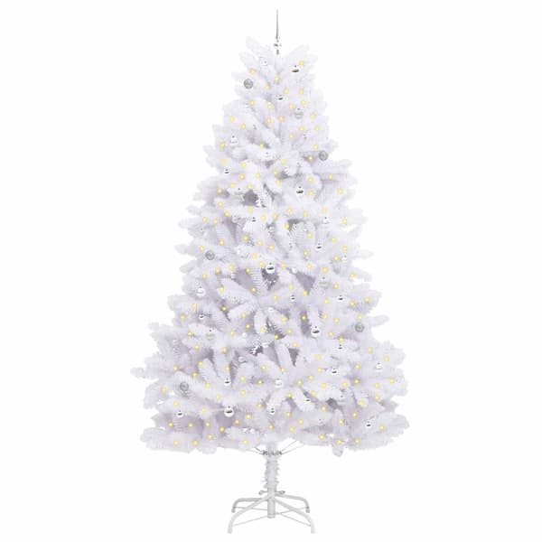Plast Hingad Julgran Vit 300 cm PVC och stål