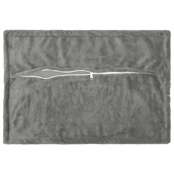 Kuddöverdrag 2 st HOUTEN Mörkgrå 50 x 80 cm Flanell