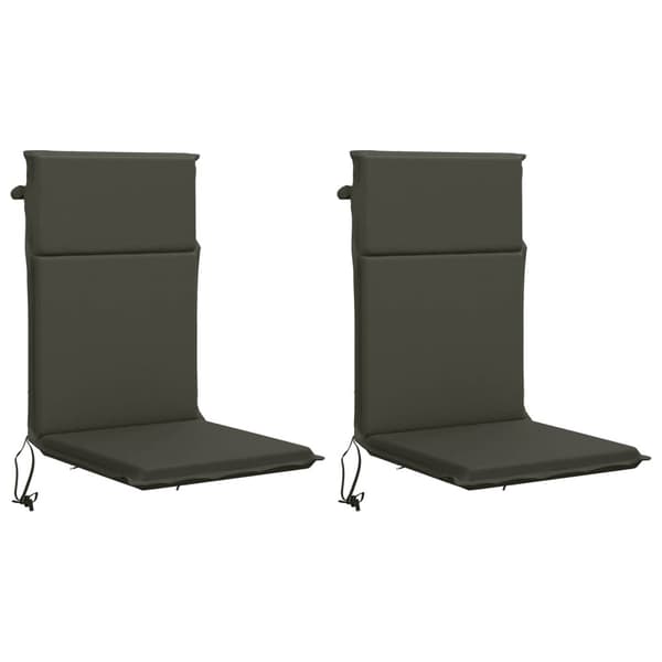 Dyna till stol med hög rygg GEMERT 2 st 100% Polyester Antracit