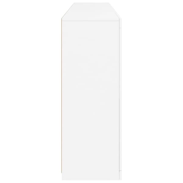Skänk med LED-belysning vit 202x37x100 cm