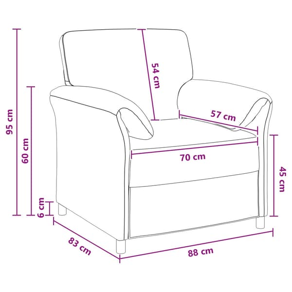 En-sitssoffa Polisblå 88 x 83 x 95 cm Sammet