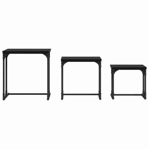 Nesting Kaffe Bord 3 pcs Svart ek Konstruerat trä