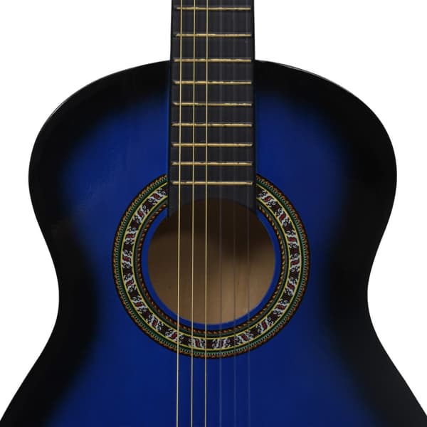 Gitarr för nybörjare och barn med fodral klassisk blå 1/2 34"