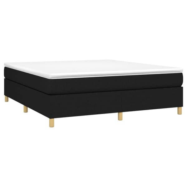 Boxspring-sängram svart 180x200 cm tyg