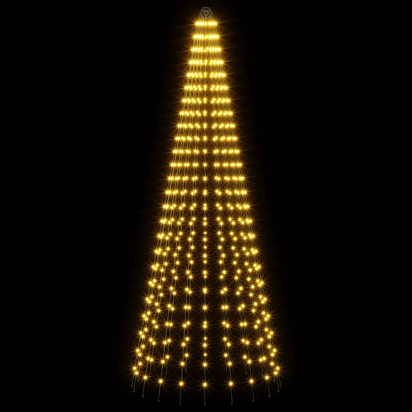 Julgransbelysning med markspjut 500 LED-lampor Varmvit och