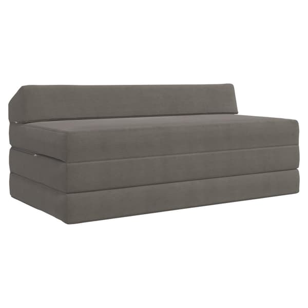 Fällbar Soffbed Ljusgrå 120 x 60 x 49 cm Tyg
