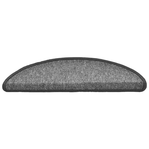 Trappmattor 20 st 56x17x3 cm mörkgrå halvrunda