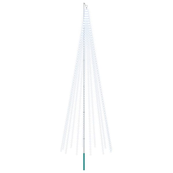 Julgransbelysning med markspett och flaggstång 500 cm
