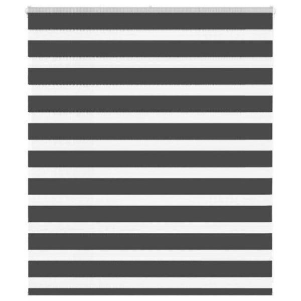 Rullgardin zebra svart 130x100 cm tyg bredd 125,9cm polyester
