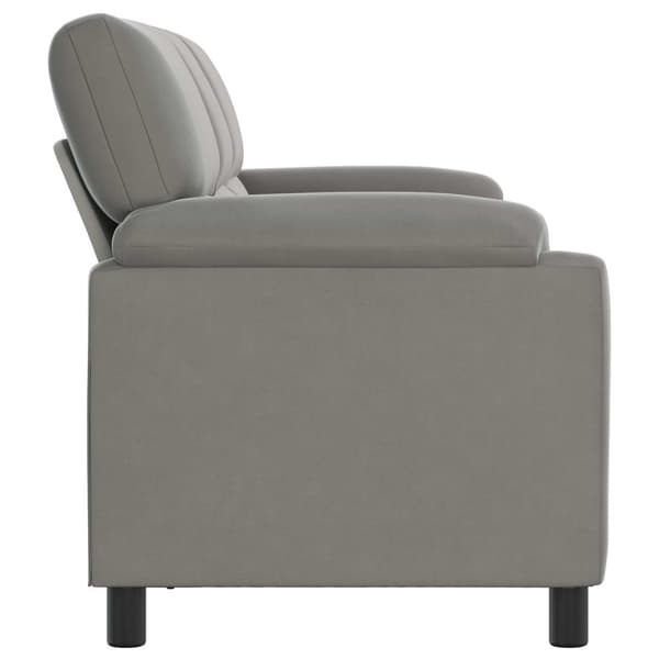 Soffa Ljusgrå 214 x 85 x 93 cm Sammet