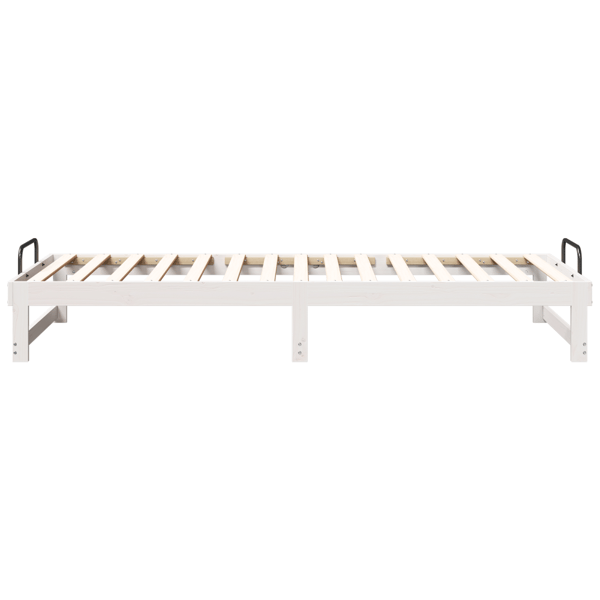 Sängram Vit 100 x 220 cm Massiv furu