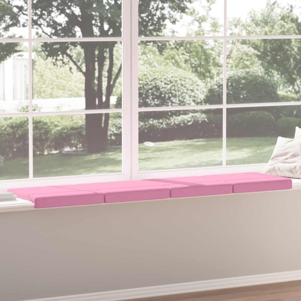 Bänk kudde 4 st Tyg Rosa Djup 35 cm