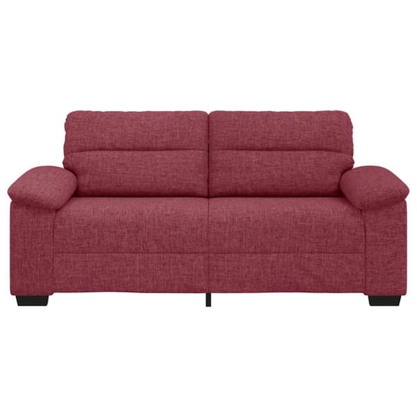 2-sitssoffa vinröd 180x81x84 cm tyg