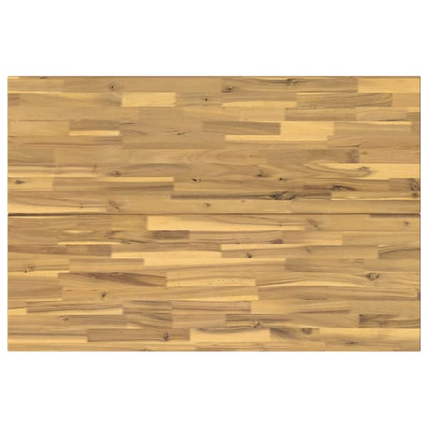 120 x 80 x 75 cm Massivt Akaciaträ Vit Rektangulär